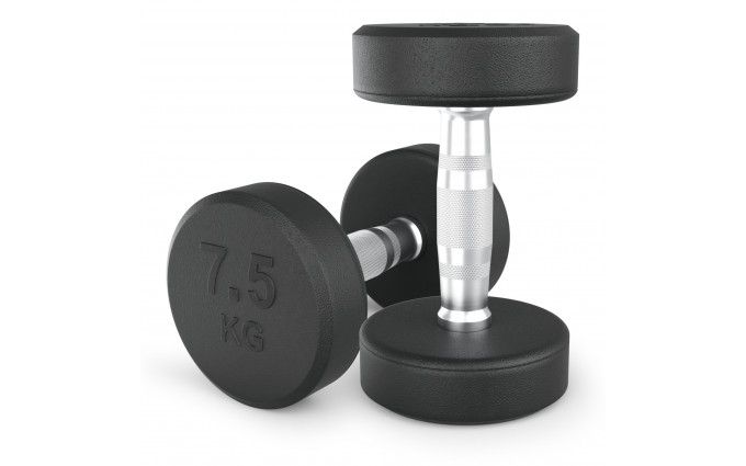 Гантель UNIX Fit PRO круглая обрезиненная 7,5 кг, 2 шт.